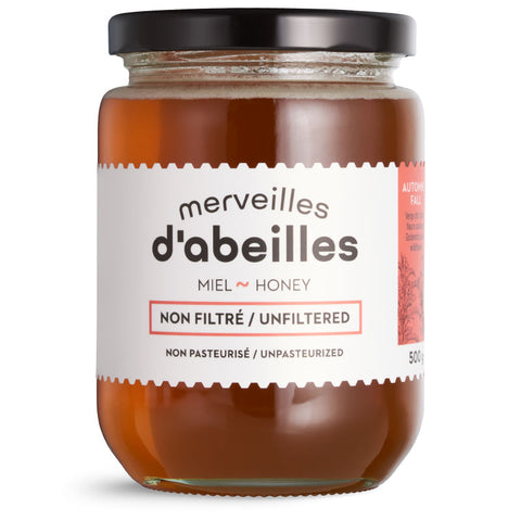 MIEL D’AUTOMNE LIQUIDE NON FILTRÉ-Merveilles d'Abeilles