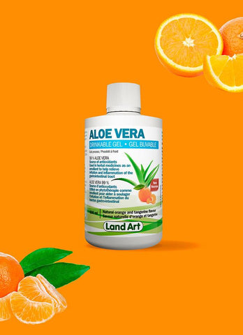 Aloe Vera 500 ml | Gel Buvable | Orange Tangerine - Land Art